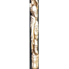 Iranian Islamic Shia Sufi Dervish Walking Stick – Resin Relief Figures on Metal Shaft