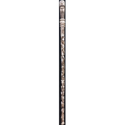 Iranian Islamic Shia Sufi Dervish Walking Stick – Resin Relief Figures on Metal Shaft
