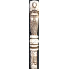Iranian Islamic Shia Sufi Dervish Walking Stick – Resin Relief Figures on Metal Shaft