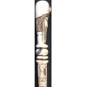 Iranian Islamic Shia Sufi Dervish Walking Stick – Resin Relief Figures on Metal Shaft