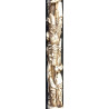 Iranian Islamic Shia Sufi Dervish Walking Stick – Resin Relief Figures on Metal Shaft