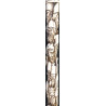 Iranian Islamic Shia Sufi Dervish Walking Stick – Resin Relief Figures on Metal Shaft
