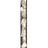 Iranian Islamic Shia Sufi Dervish Walking Stick – Resin Relief Figures on Metal Shaft