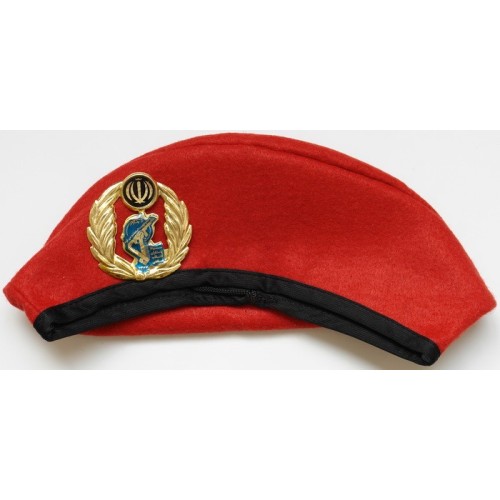 Iran Military Islamic Revolutionary Guards Corps ( Sepah-e Pasdaran, IRG, IRGC ) Commandos Red Beret Hat & Badge Iran Military Islamic Revolutionary Guards Corps ( Sepah-e Pasdaran, IRG, IRGC ) Commandos Red Beret Hat & Badge