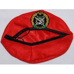 Iran Military Artesh Ground Forces Commandos Red Beret Hat & Patch