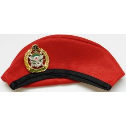 Iran Military Artesh Ground Forces Commandos Red Beret Hat & Badge
