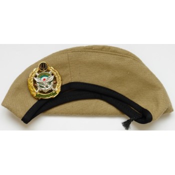 Iran Military Artesh Ground Forces Commandos Khaki Beret Hat & Badge