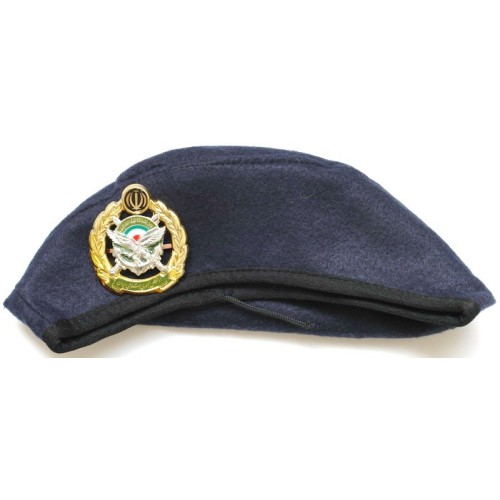 Iran Military Artesh Navy Iranian Marines Dark Blue Beret Hat + Badge Iran Military Artesh Navy Iranian Marines Dark Blue Beret Hat + Badge