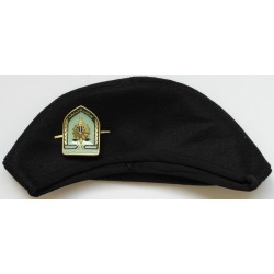 Iran Islamic Law Enforcement Police Black Beret Hat + Badge