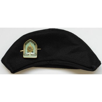 Iran Islamic Law Enforcement Police Black Beret Hat + Badge