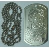 IRAN Islam Shia Imam Husain Military Style Tag Dog Tag Dogtag Pendant with Chain