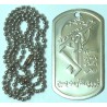 Iran Basij of Sepah Pasdaran Military Dog Tag Dogtag Pendant with Chain