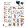 Iran Airtour Airlines Boeing MD-83 Safety Card