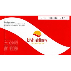 Iran Kish Airlines Used Passenger Flight Ticket & Boarding Pass