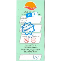 Iran Kish Airlines Used Passenger Flight Ticket & Boarding Pass