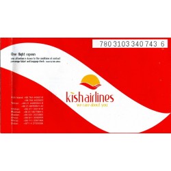 Iran Kish Airlines Used Passenger Flight Ticket & Boarding Pass