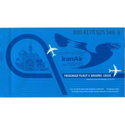IranAir ( HOMA ) Airlines Tehran to Bandar Abbas Used Passenger Flight Ticket