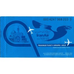 IranAir ( HOMA ) Airlines Tehran to Mashhad Used Passenger Flight Ticket