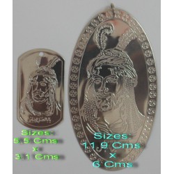 Iran Islam ALLAH Holy Name Large Military Style Tag Dog Tag Dogtag Pendant with Chain
