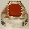 Iran Islam Shia Imam Ali Name Natural Agate Aqeeq Aqiq Sterling Silver 925 Ring