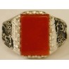 Iran Islam Shia Imam Ali Name Natural Agate Aqeeq Aqiq Sterling Silver 925 Ring