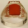 Iran Islam Shia Imam Ali Name Natural Agate Aqeeq Aqiq Sterling Silver 925 Ring