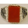 Iran Islam Shia Imam Ali Name Natural Agate Aqeeq Aqiq Sterling Silver 925 Ring