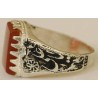 Iran Islam Shia Imam Ali Name Natural Agate Aqeeq Aqiq Sterling Silver 925 Ring