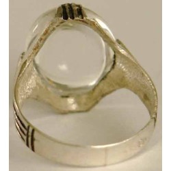 Iraq Islam Shia Imam Ali Natural Dorre Najaf Clear Gemstone Silver 800 Ring