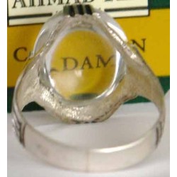 Iraq Islam Shia Imam Ali Natural Dorre Najaf Clear Gemstone Silver 800 Ring