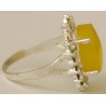 Iran Natural Yellow Agate Aqeeq Aqiq Silver 900 Lady's Ring