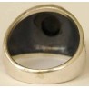 IRAN Persia Shah Pahlavi Lion & Sun Shiro Khorshid & Zoroastrian Farvahar Wing Onyx Black Agate Silver 925 Ring