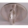 Iran Islam Shia Quran YUNUS DUA INSIDE FISH Carved Natural Chrysoprase Agate Handmade Sterling Silver 925 Ring