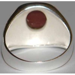 Islam Shia Imam Ali Heydar Natural Agate Aqeeq Aqiq Sterling Silver 925 Ring