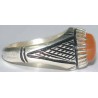 Iran Natural Agate Aqeeq Aqiq Silver 900 Ring