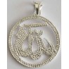 Iran Islam Shia Allah Holy Name Sterling Silver 925 Necklace Pendant