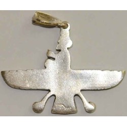 Iran Persia Silver 800 Zoroastrian Farvahar Wing Necklace Pendant