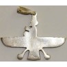 Iran Persia Silver 800 Zoroastrian Farvahar Wing Necklace Pendant