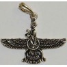 Iran Persia Silver 800 Zoroastrian Farvahar Wing Necklace Pendant