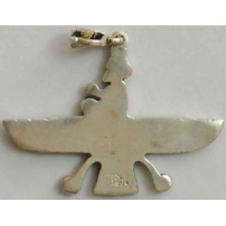 Iran Persia Silver 800 Zoroastrian Farvahar Wing Necklace Pendant