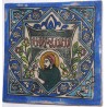 Iran Persia Hand Painted Pottery Glazed Ceramic Tile Depicting a Muslim praying