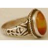 Iran Islam Shia Natural Agate Aqeeq Soleymani Aqiq Silver 900 Ring