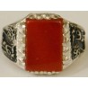 Iran Islam Shia Imam Ali Name Natural Agate Aqeeq Aqiq Sterling Silver 925 Ring