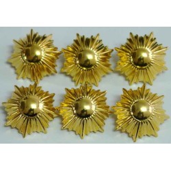 6 x Iran Military Ground Forces Army Colonel Shoulder Rank Buttons