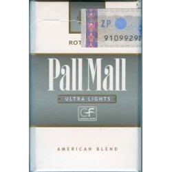 PALL MALL ULTRA LIGHTS with Iran Tax Label  Unopened Full Cigarette Pack