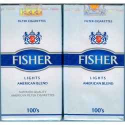 FISHER 100's with Iran Tax Label Unopened Full Cigarette Pack