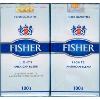 FISHER 100's with Iran Tax Label Unopened Full Cigarette Pack