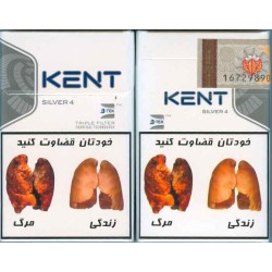 KENT Silver4 with Iran Tax Label & Persian Health Warning Unopened Full Cigarette Pack