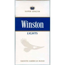 WINSTON LIGHTS with Iran Tax Label & Persian Health Warning Unopened Full Cigarette Pack