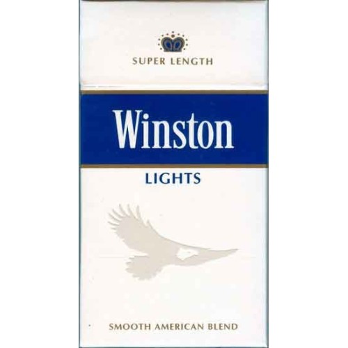 WINSTON LIGHTS with Iran Tax Label & Persian Health Warning Unopened Full Cigarette Pack